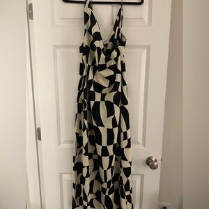 Elegant Black and White Dress